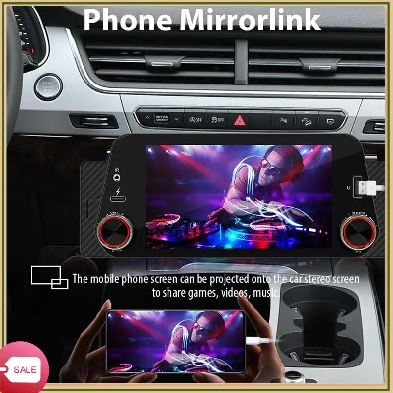 

Car Radio With Wireless Carplay/Android Auto, Touchscreen Radio, Bluetooth, Backup Camera, Mirror-Link