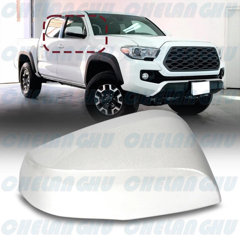 

For Toyota Tacoma 2016 2017 2018 2019 2020 2021 US Version Right Side Pearl White Painted Mirror Housing Cover Cap