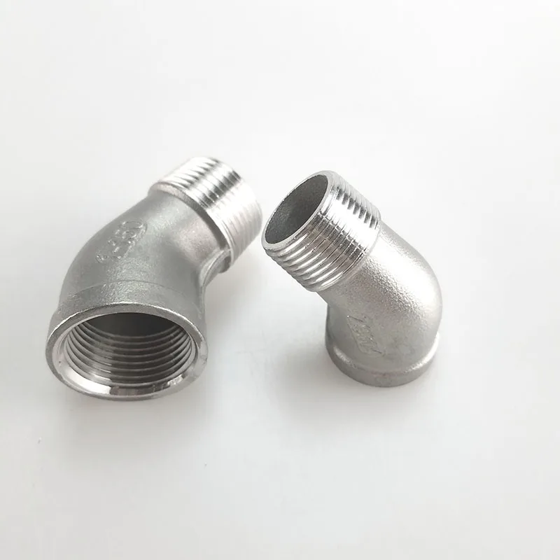 

1/4" 3/8" 1/2" 3/4" 1" 1-1/4" 1-1/2" 2" BSP Female To Male 45 Degree Elbow Connector Coupler SS304 Stainless Pipe Fitting