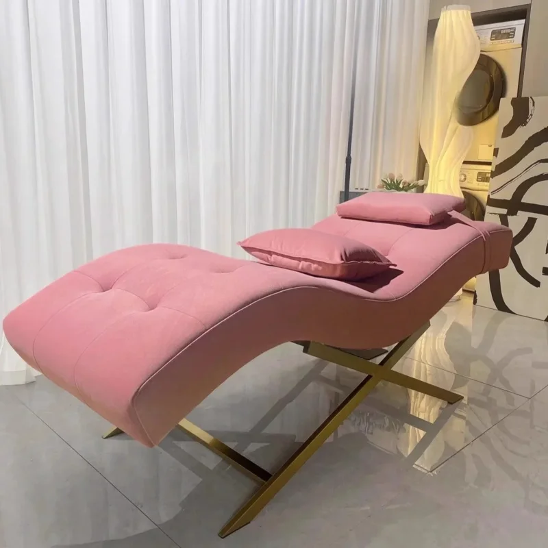 

New S-Shaped Eyelash Bed, Beauty Bed, Manicure, Face Wash, Ear Picking, Eyelash Tattoo, Tattoo Beauty Salon Special Massage Bed