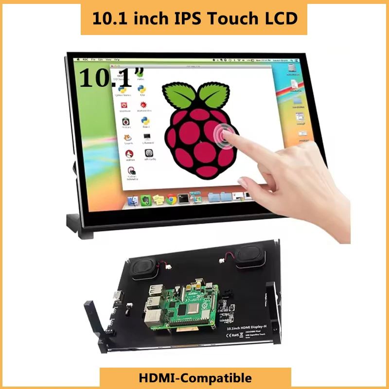 Raspberry Pi 3B 4B 5B PS4 10.1 inch IPS Touch Screen LCD Display 10.1