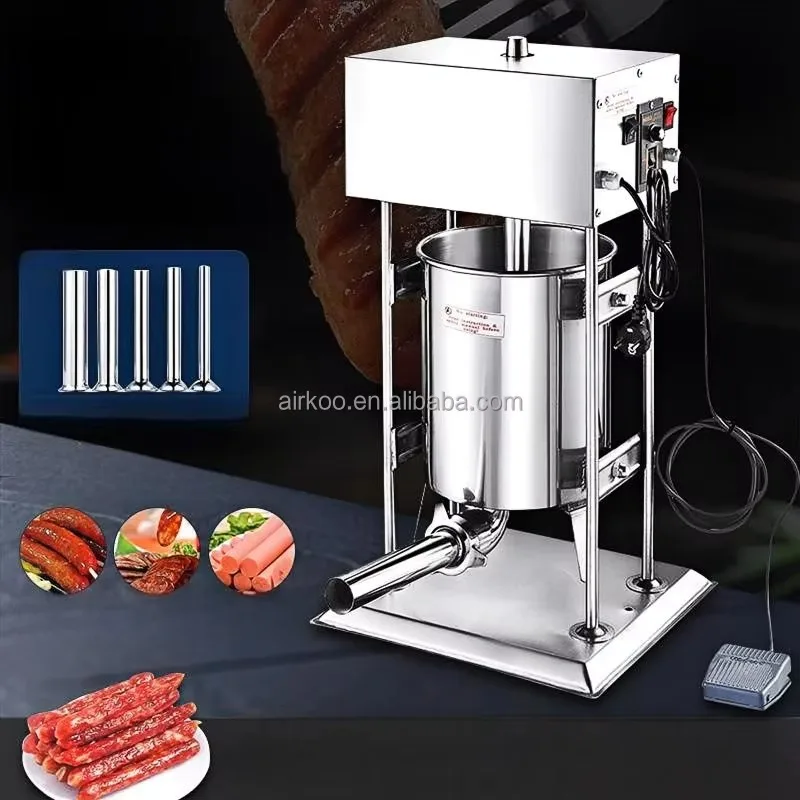 Commercial Automatic Electric Sausage Maker & Stuffer Stainless Steel 110V/220V Capacity Meat Processing Restaurant Use