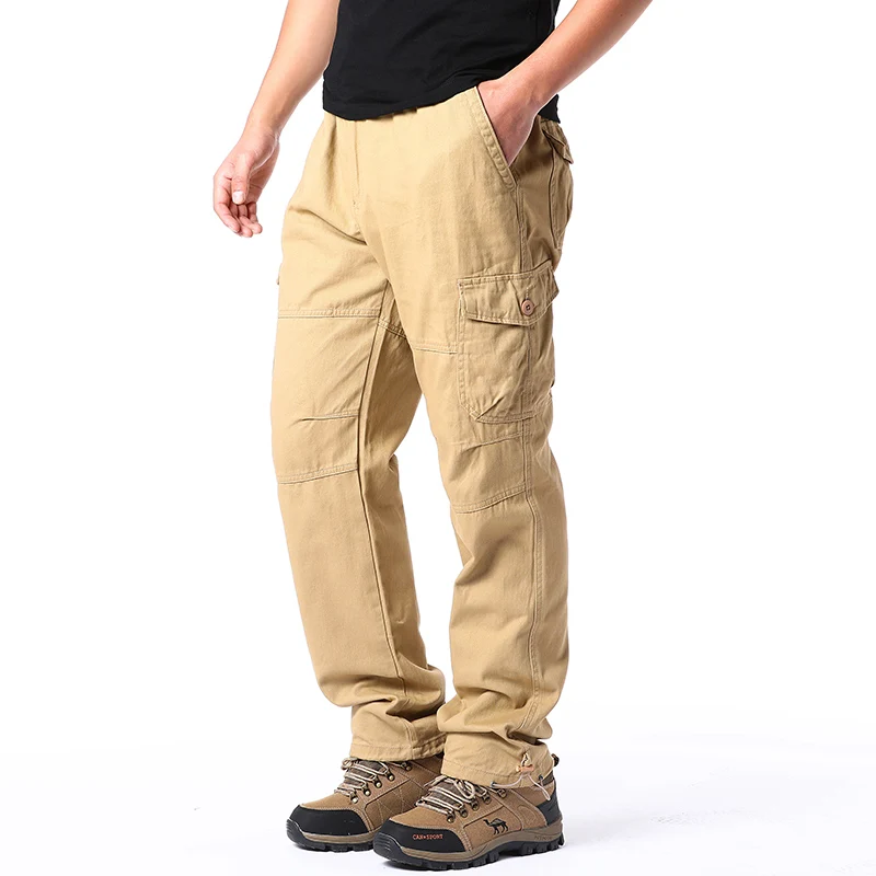Big Size Mens Cargo Work Pants Durable Ripstop Tactical Pants with 7 Pockets Outdoor Hiking Woking Construction Pants