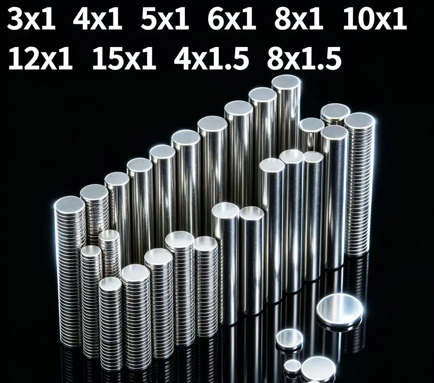 N35 Super Powerful Round Magnet High Strength Round Neodymium Magnet NdFeB N35 Permanent Power 8x1 10x1 12x1 15x1