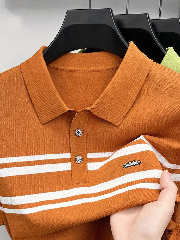 

High Quality Color Block Shirt Short Sleeve Men's Summer Thin Comfortable Breathable Business Casual T-Shirt Fashion Urb...