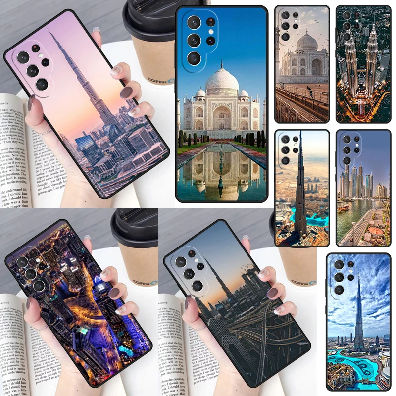 Pyramids Taj Mahal Dubai Cover For Samsung Galaxy S23 Ultra S22 S20 S21 FE S8 S9 S10 Plus Note 10 20 Ultra phone Case