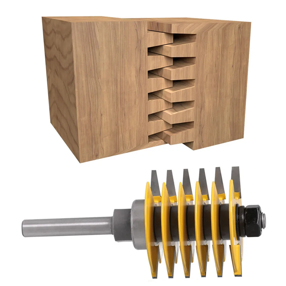 

8-handle Splicing Woodworking Milling Cutter Anti-rebound Carbide Blade Splicing With Adjustable Depth Control Milling Cutter