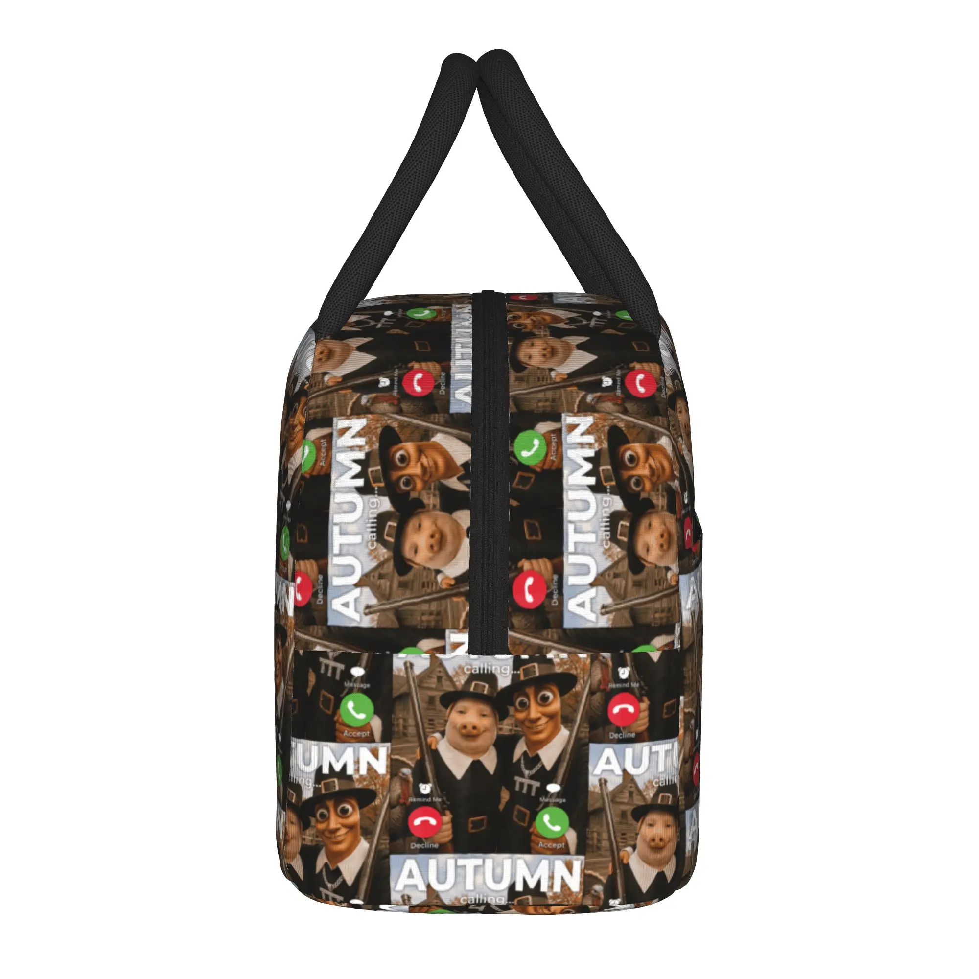 Tung Sahur John Pork Brainrot Duo Turkey Hunting Adventure Lunch Bag For Women Designer Lunch Box Fashion Picnic Cooler Bag