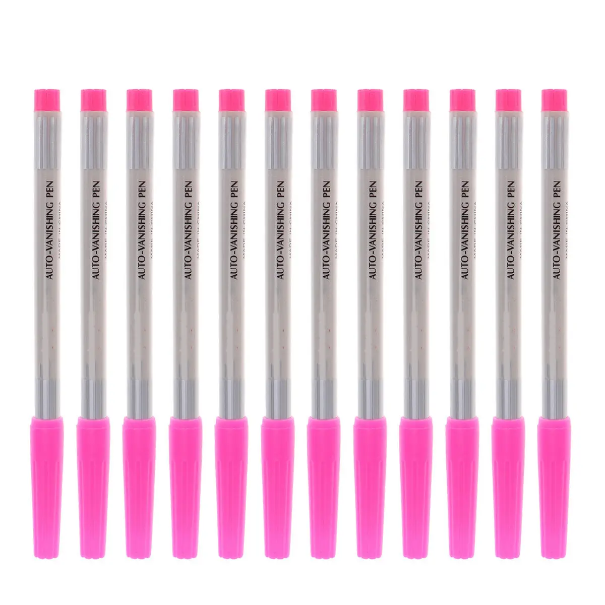 

12pcs Water Soluble Ink Pen Auto Vanishing Fabric Marker For Sewing Quilting Disappearing Ink Tool Air Erasable Drafting Pen