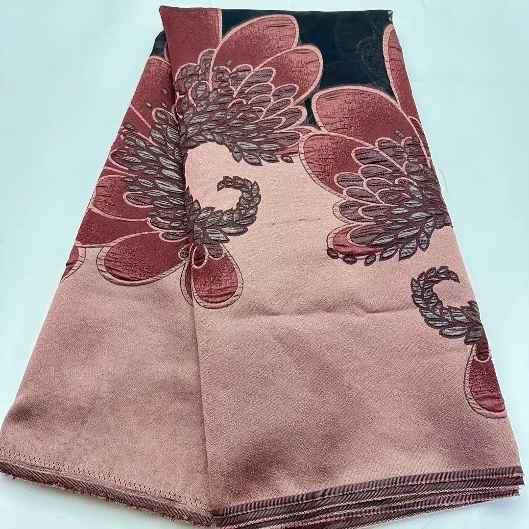 

Последняя модная африканская дамасская кружевная ткань 2025, французская жаккардовая парчовая кружевная ткань для нигерийских женщин, праздничное платье, шить LJK25118