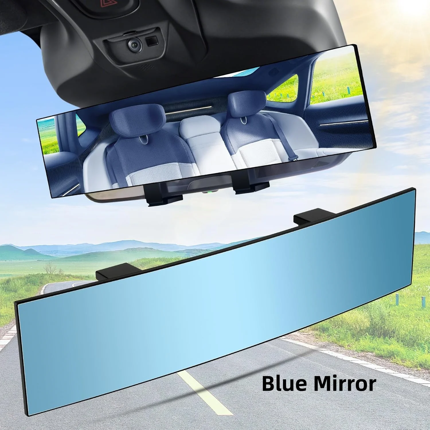 Espejo retrovisor panorámico Universal para coche, espejo retrovisor panorámico Interior para vehículo, camión, SUV, para reducir el punto ciego