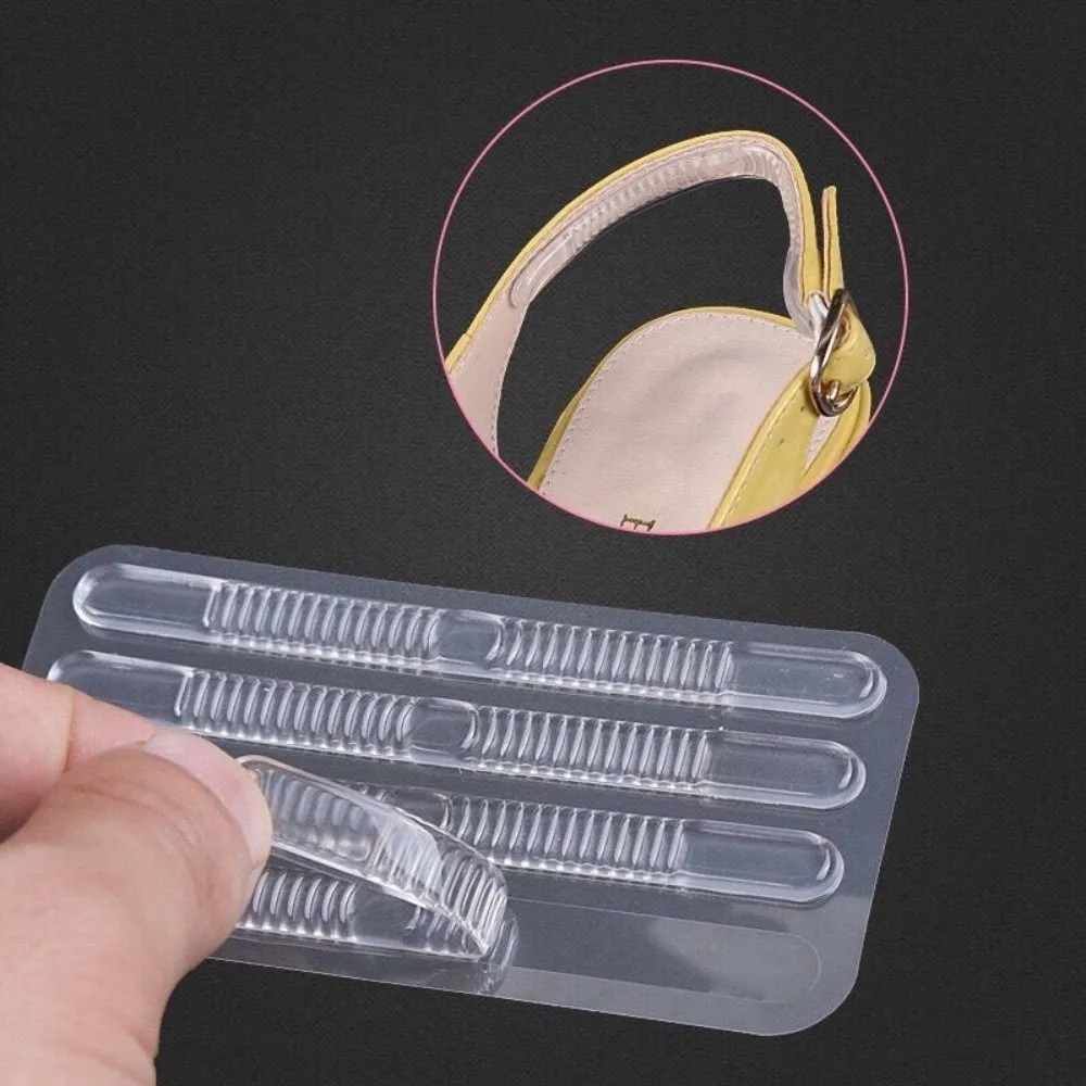 Transparent Silicone Heel Stickers Anti-friction Anti-wear Invisible High Heel Shoe Strap Sticker Soft Thin Strip Heel Strips