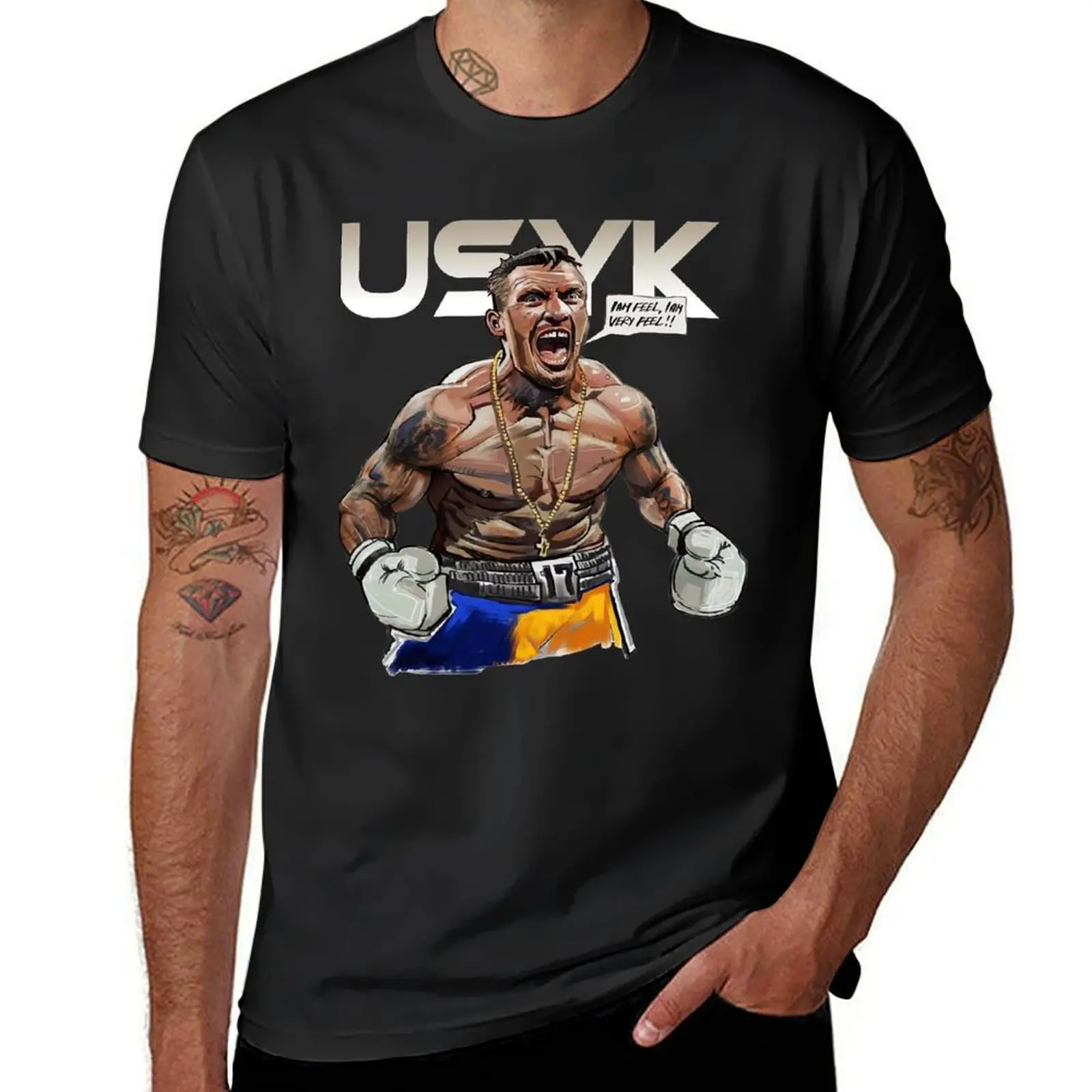 Vintage Oleksandr Usyk I Am Very Feel Heavyweight Champ Cute Gifts T-Shirt blacks plus size tops designer t shirt men