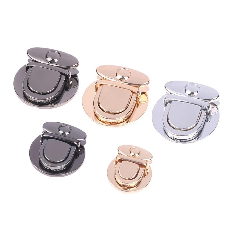 [YU]Shoulder Bag Women Handbag Snap Clasps Turn Twist Lock Shoulder Bag Metal Buckle Bag Accessories DIY Closure Lock for Purse