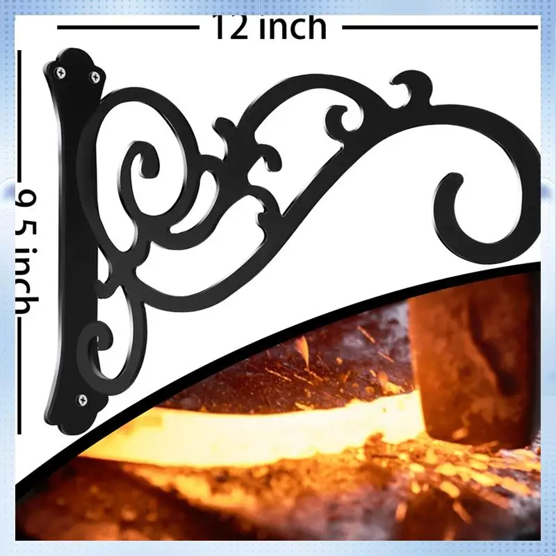 AD-2 PCS Hanging Planter Brackets Outdoor Hanging Brackets 12-Inch Easy To Use Birds