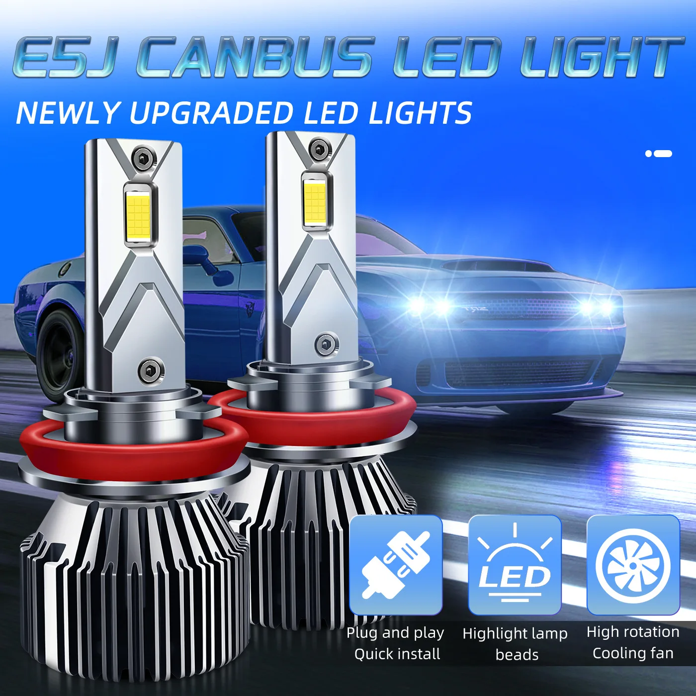 Canbus Car LED Decoder H7 High Beam H4 Integrated High and Low Beam H11 Headlight HB3 Car Light HB4 60W/pair