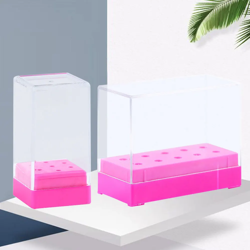 حامل لقم الأظافر مكون من قطعتين، مادة عملية جميلة تدوم طويلاً، مثالية لصالونات التجميل أو المنزل، منظم لقم الأظافر #2