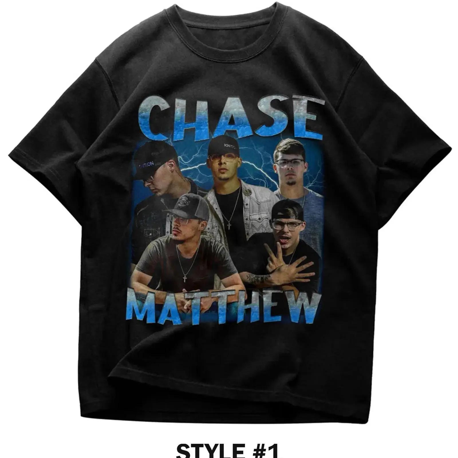 Chase Matthew Singer T Shirt Cotton Music vintage Washed fashion Soft Breathable designer clothes Top For Everyday Wear