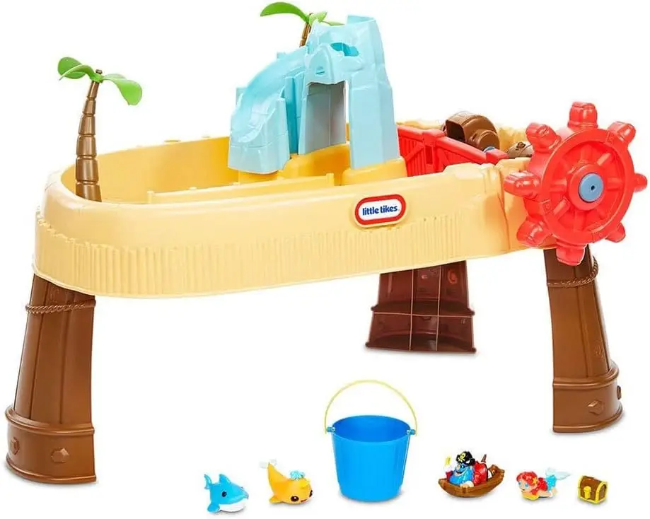

Island Wavemaker Water Table with Five Unique Play Stations and Accessories, for 2 + years Multicolor