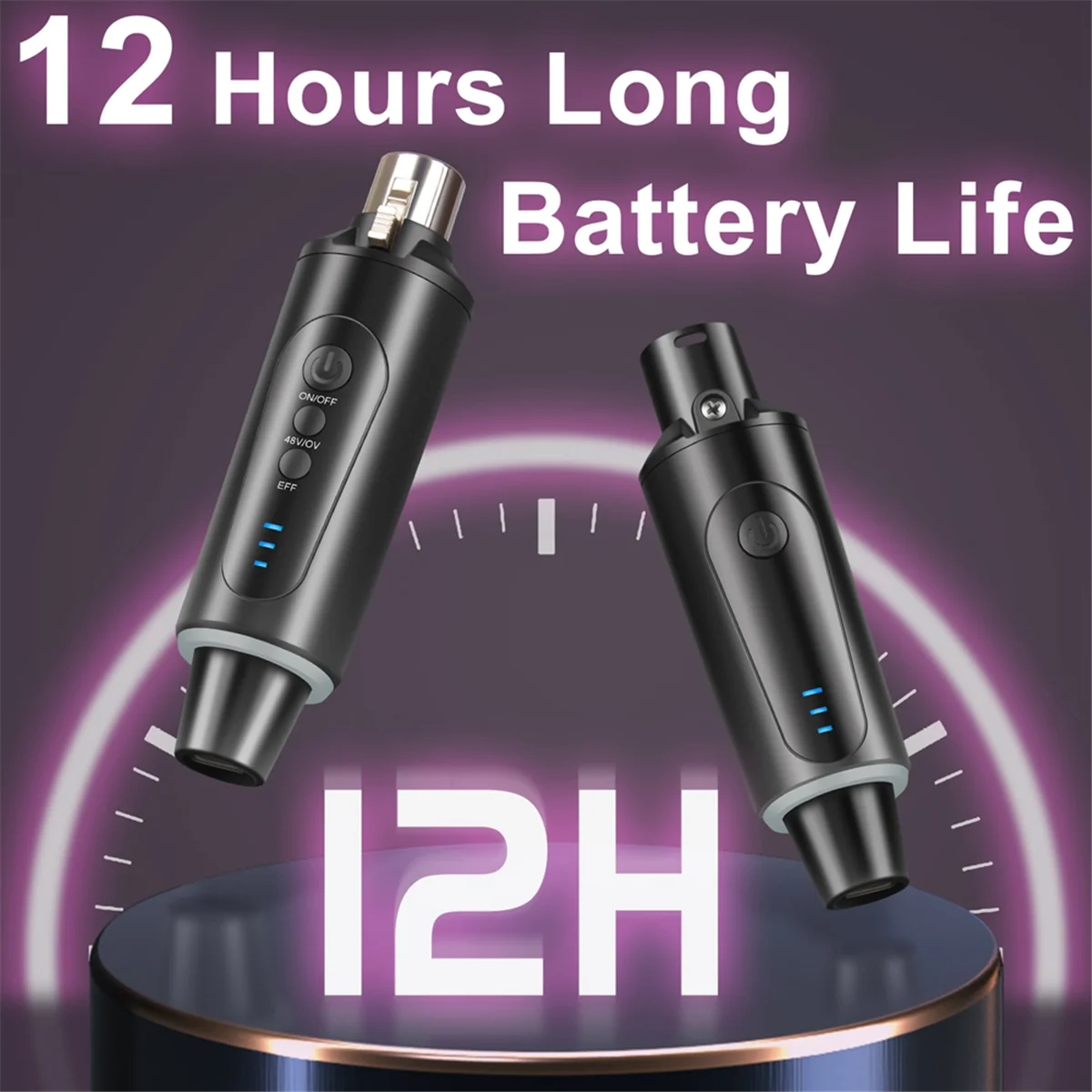 3 ชิ้นระบบไมโครโฟนไร้สาย XLR ไมโครโฟนอะแดปเตอร์แปลง 2.4 กิกะเฮิร์ตซ์เครื่องส่งสัญญาณสําหรับคอนเดนเซอร์ไมโครโฟนแบบไดนามิก