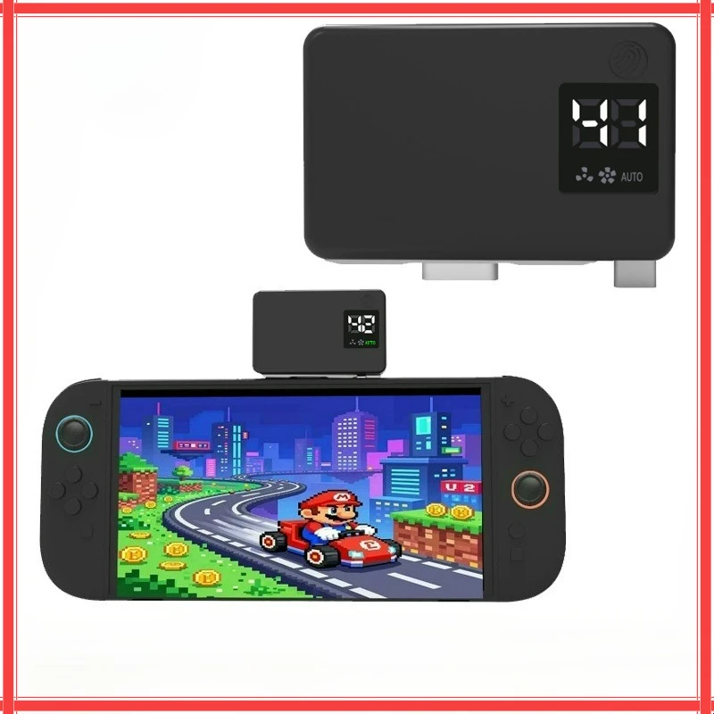 Switch 2 Smart Cooling Fan with Temperature Display Auto-Speed Turbo Fan for Nintendo Switch 2 Console Type-C Cooler