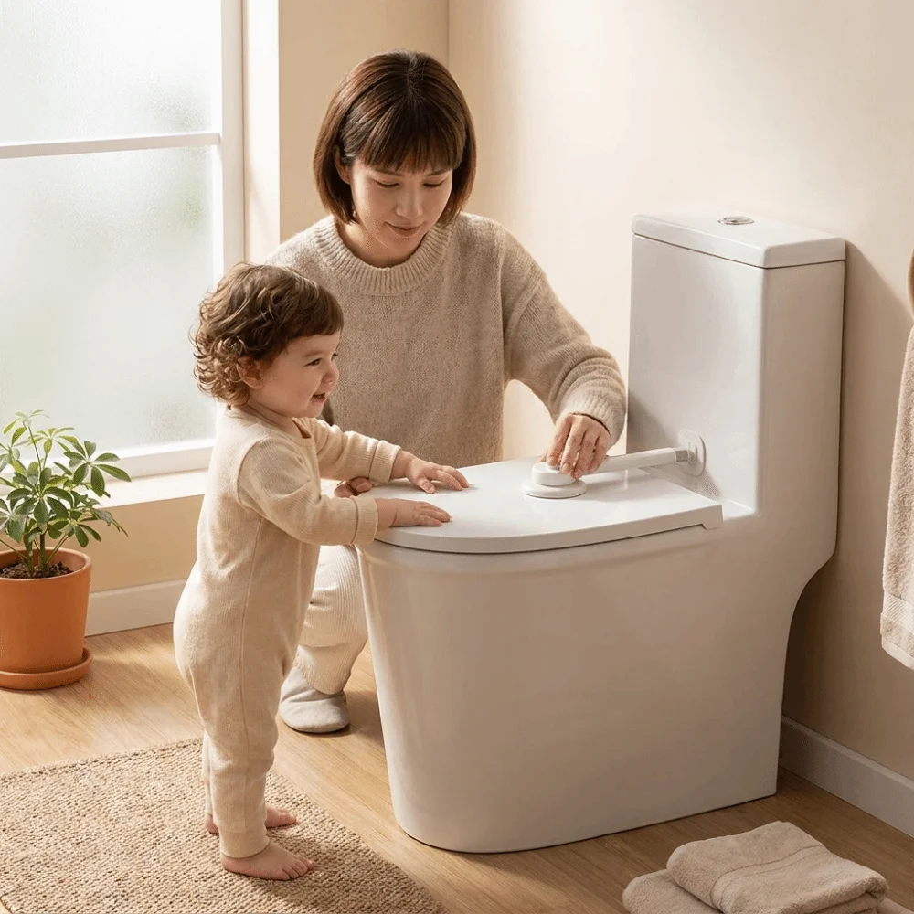 trava-de-seguranca-para-banheiro-com-design-autoadesivo-ajuste-universal-resistente-ao-desgaste-estrutura-de-travamento-com-fivela-de-plastico-leve