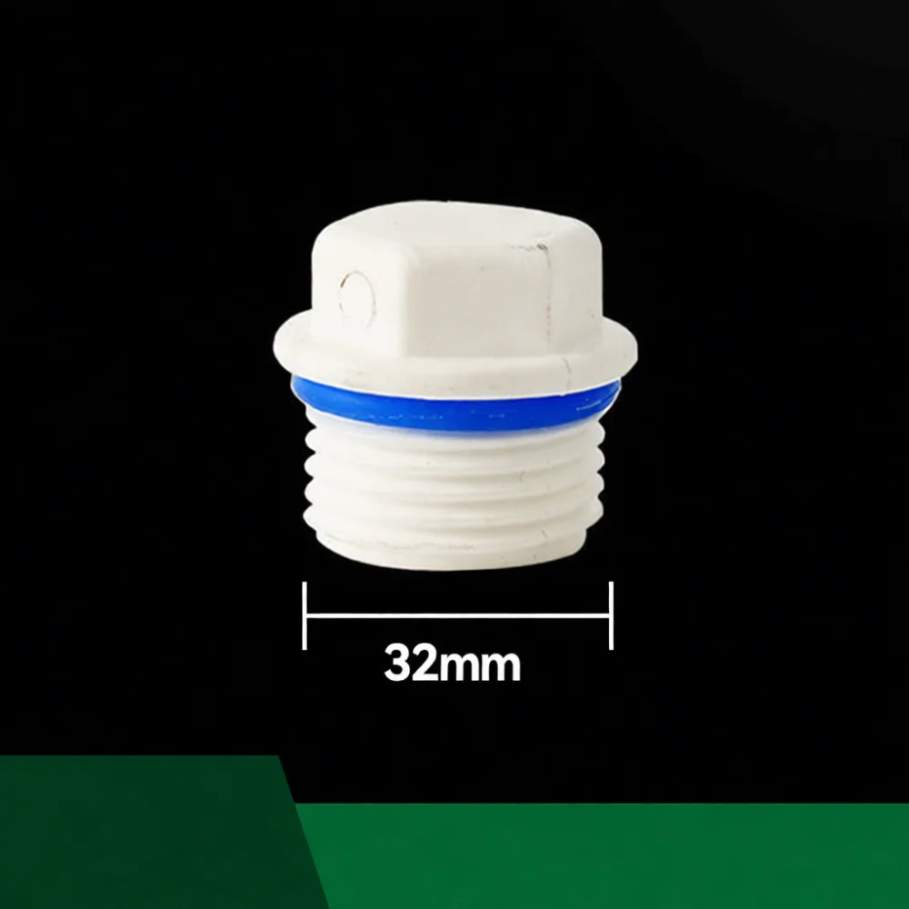 PPR Threaded Pipe End Cap Plastic Plug Fitting Water Leak Proof Stopper For DIY Plumbing Installation Repair Accessory