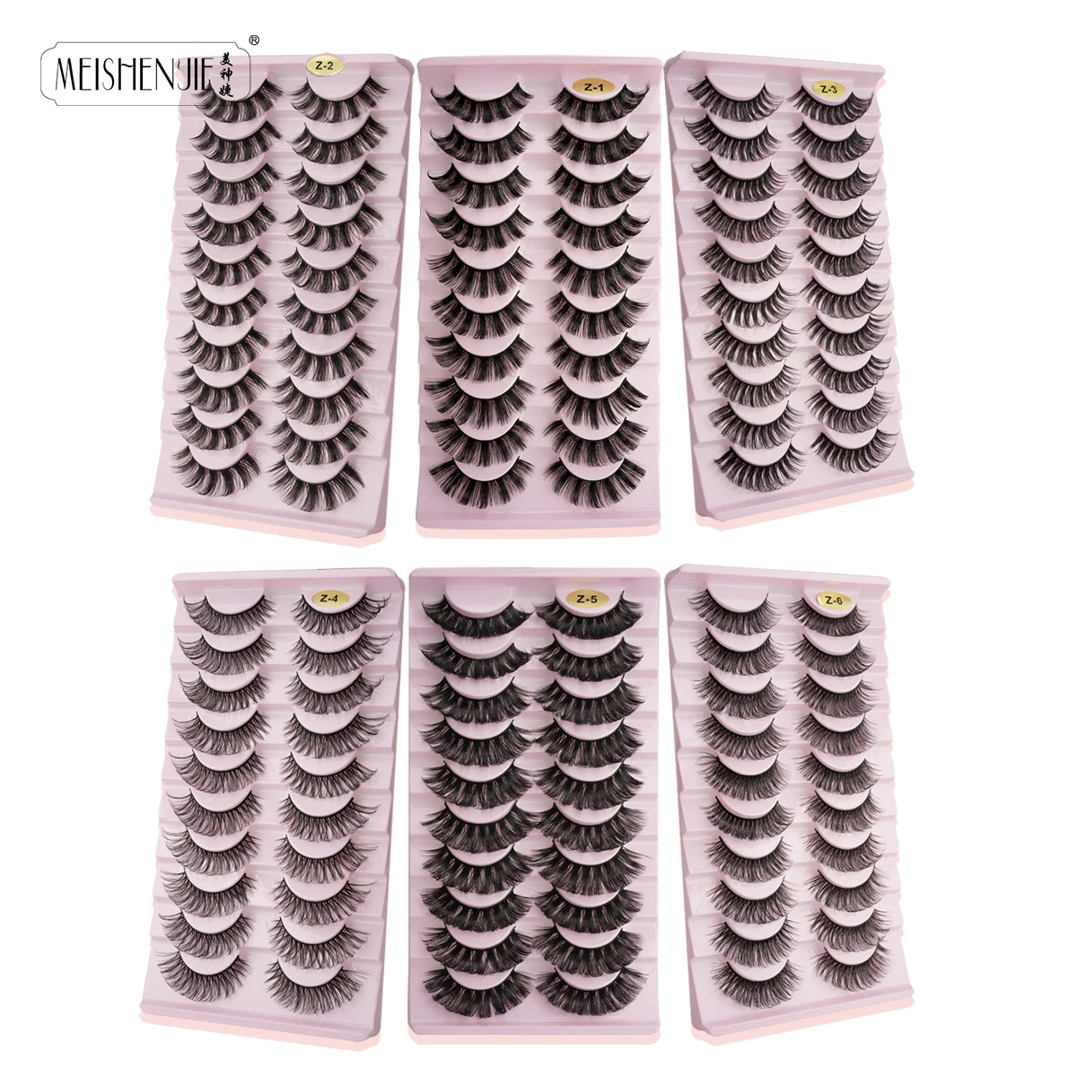 ขน Eyelashes3D ปลอมทำจากขนมิงค์เทียมขนต่อขนตานุ่มเป็นธรรมชาติ3/10คู่