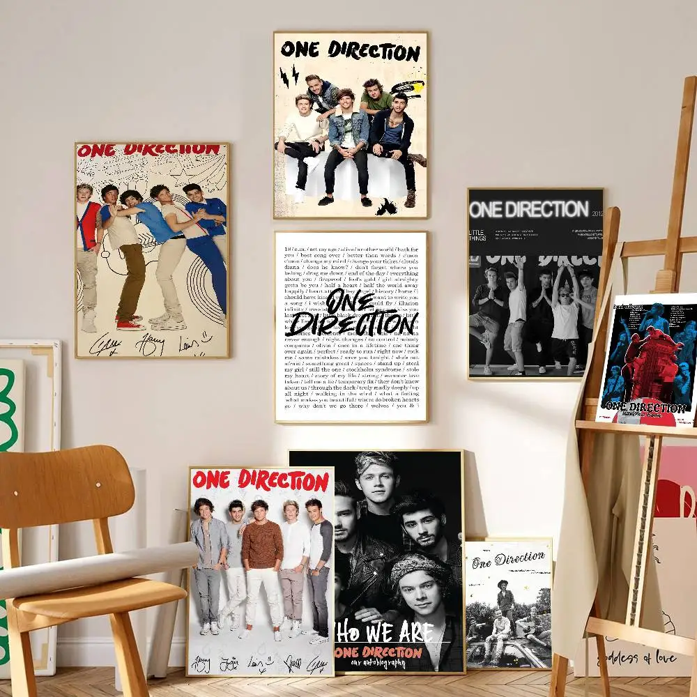 Pósteres clásicos de la banda One D-Direction, póster de calidad HD, pintura artística para pared, estudio, decoración nórdica para el hogar