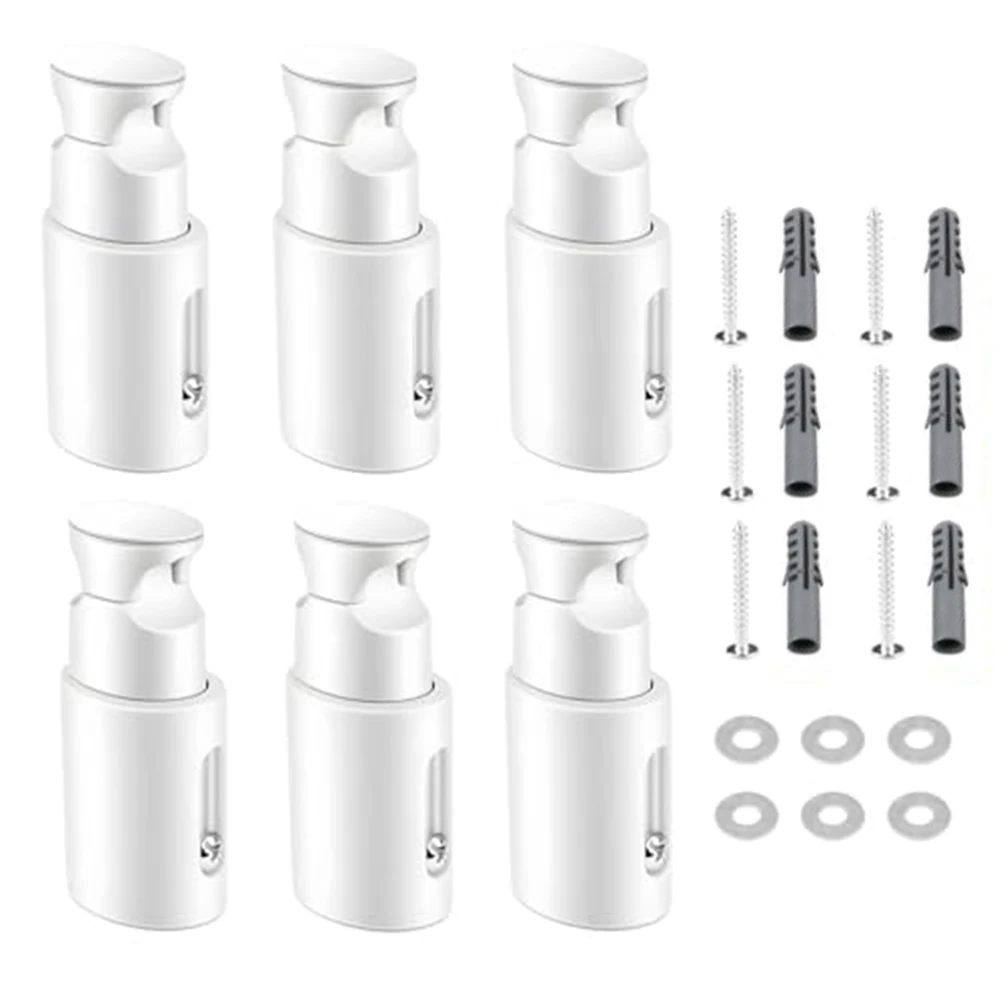 

Регулируемый настенный кронштейн для полотенцесушителя, дизайн 6-в-1 для прямых и изогнутых нагревателей, комплект для установки в ванной комнате