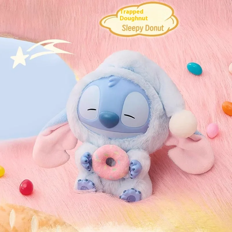 100% Echte Stitch Eat Something Before Sleep Series Blind Box Toy Mystery Box Anime Figuur Stitch Doll Hanger Ornamenten Geschenken