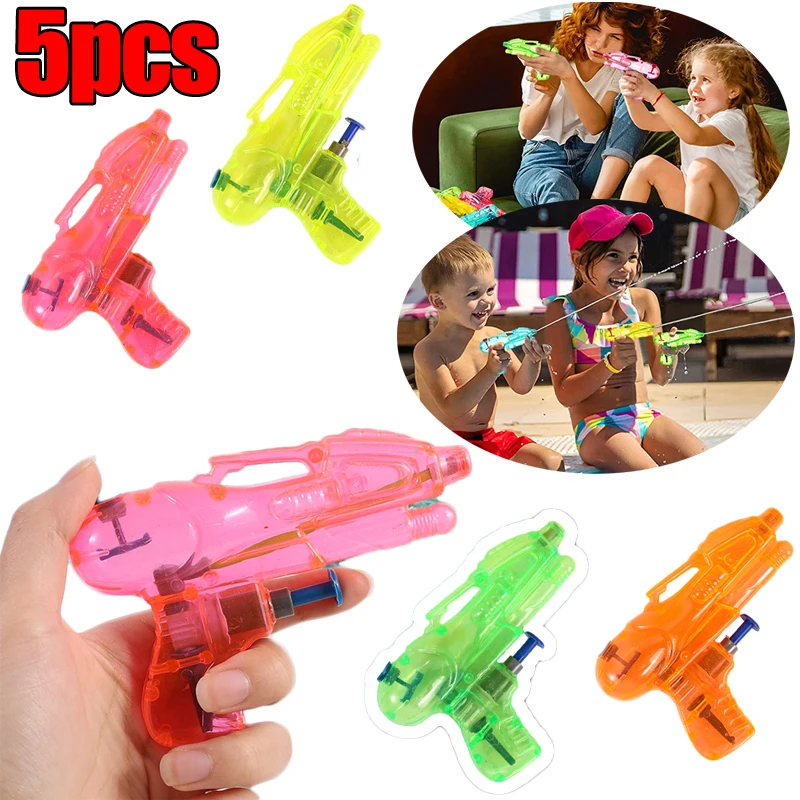 5/1Pcs Mini Water Guns Children's Toy Small Transparent Squirt Water Guns Kids Summer Outdoor Beach Pool Party Fight Game Toy