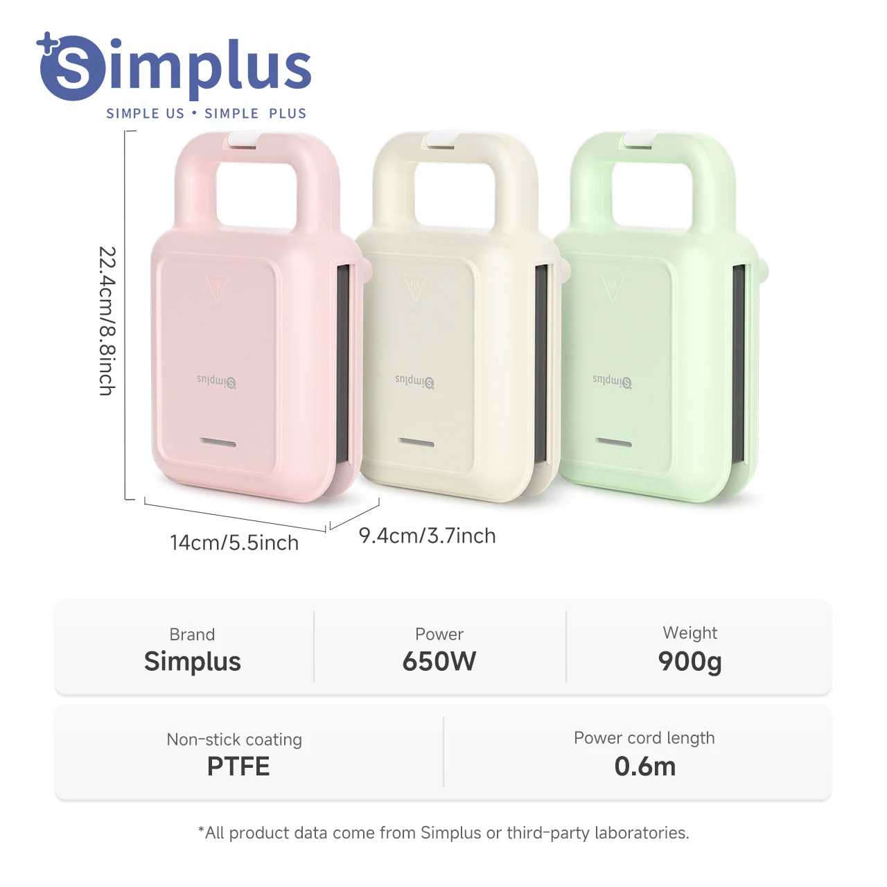 Simplus Multifunctional Sandwich Maker Machine, Double-Sided Fast Heating Quick Heat, Non - stick, suitable for Home & Office