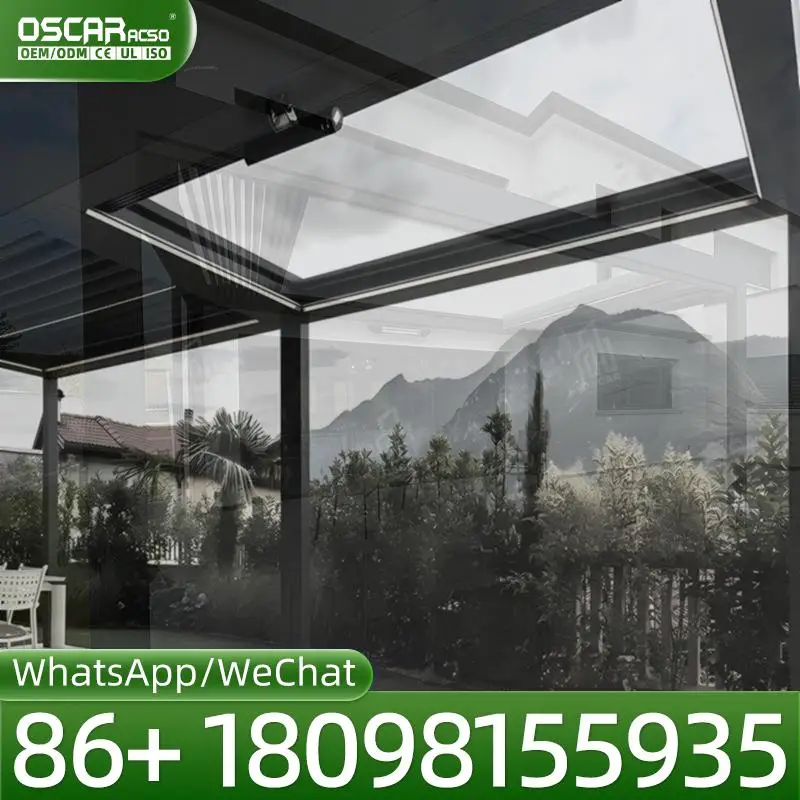HotSelling Double Glazed Sliding Patio Doors for 4 Season Waterproof Sunroom Outdoor Residential Insulation in USA pergolas