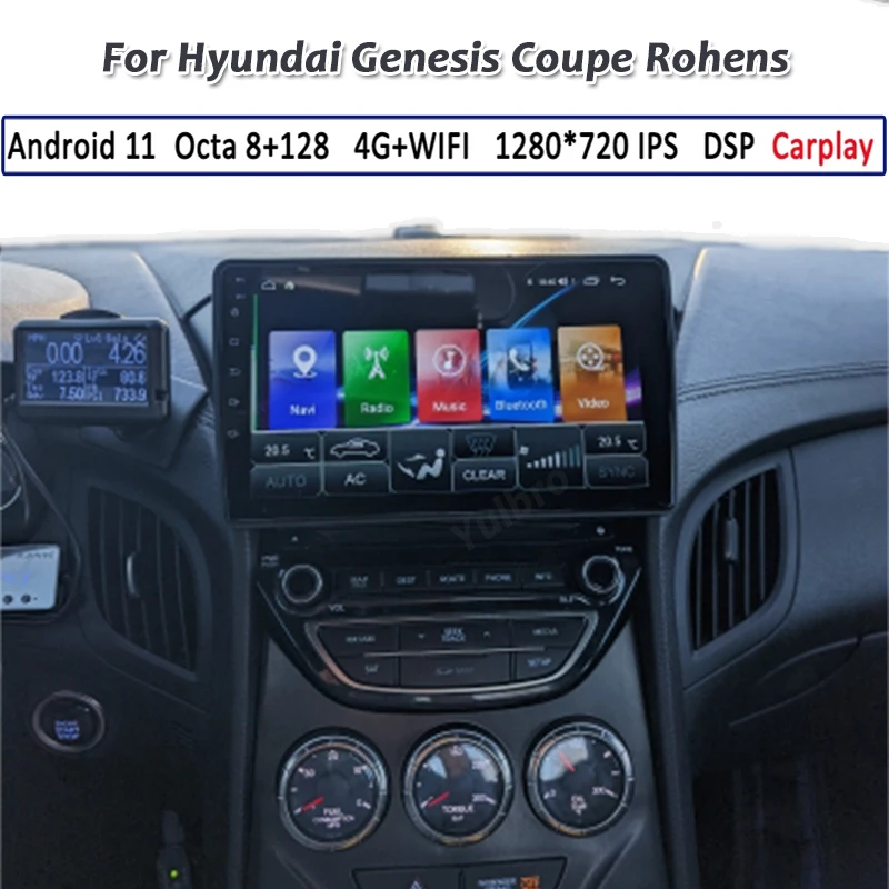 

For Hyundai Genesis Coupe Rohens Android Car Stereo Screen Wireless Carplay Headunit Gps Radio Navigation Car Multimedia Player