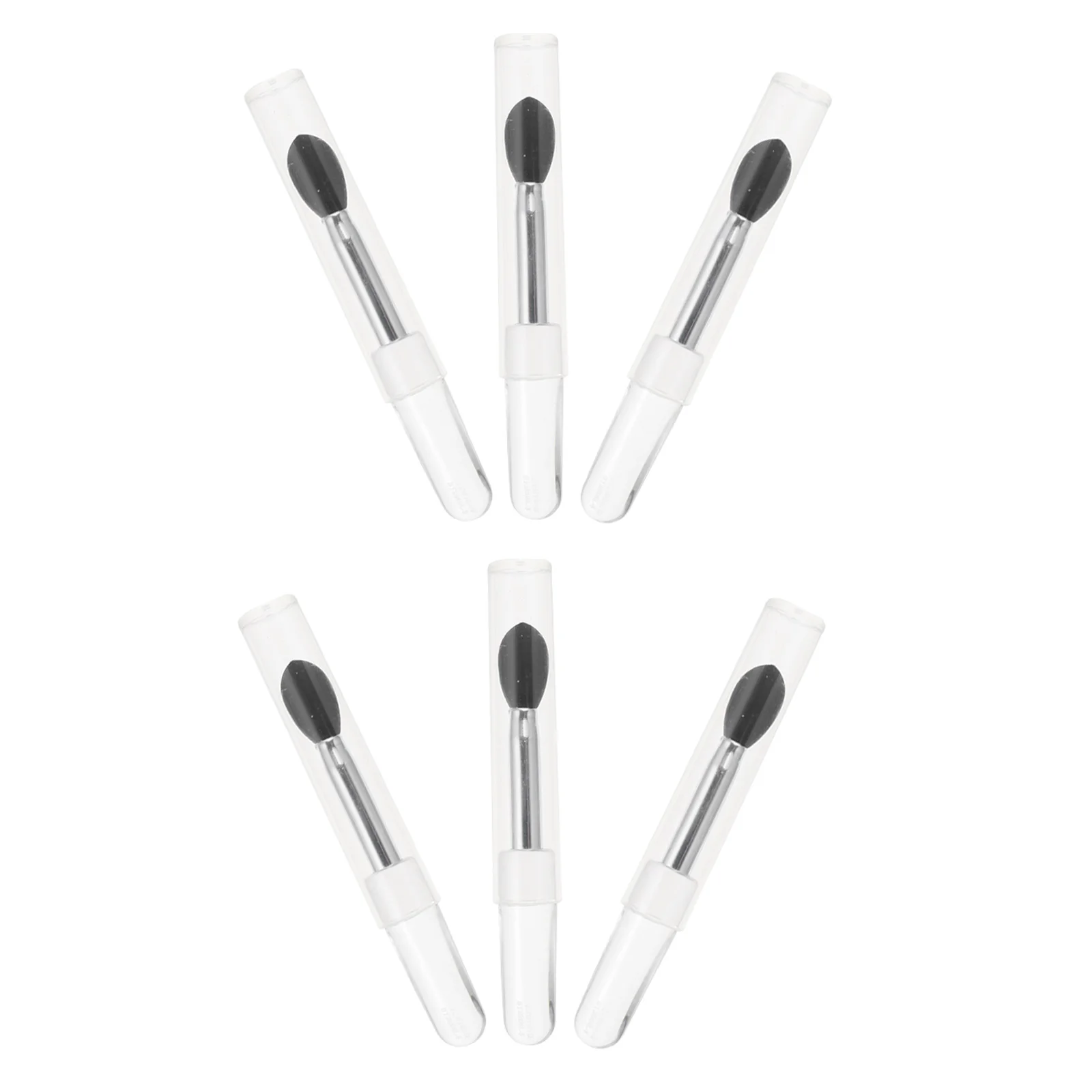 

6 Pcs Silicone Lip Brushes Comfortable Handle Eyeshadow Applicator Compact Portable Makeup Accessory Beauty Tool Lipstick Tool