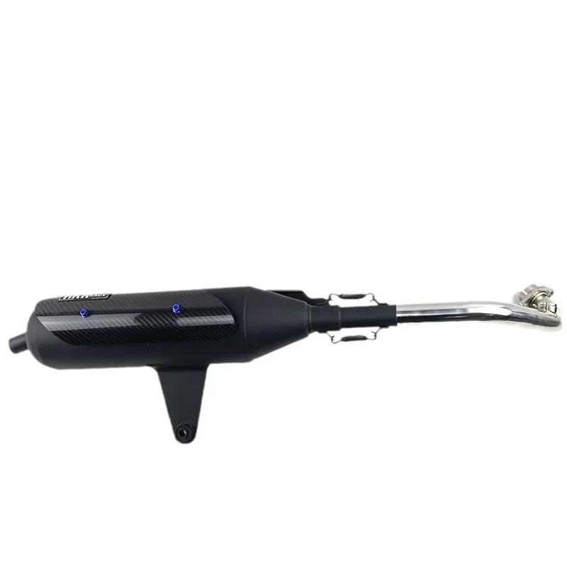 side spray black back pressure silent exhaust pipe, straight exhaust sound pipe