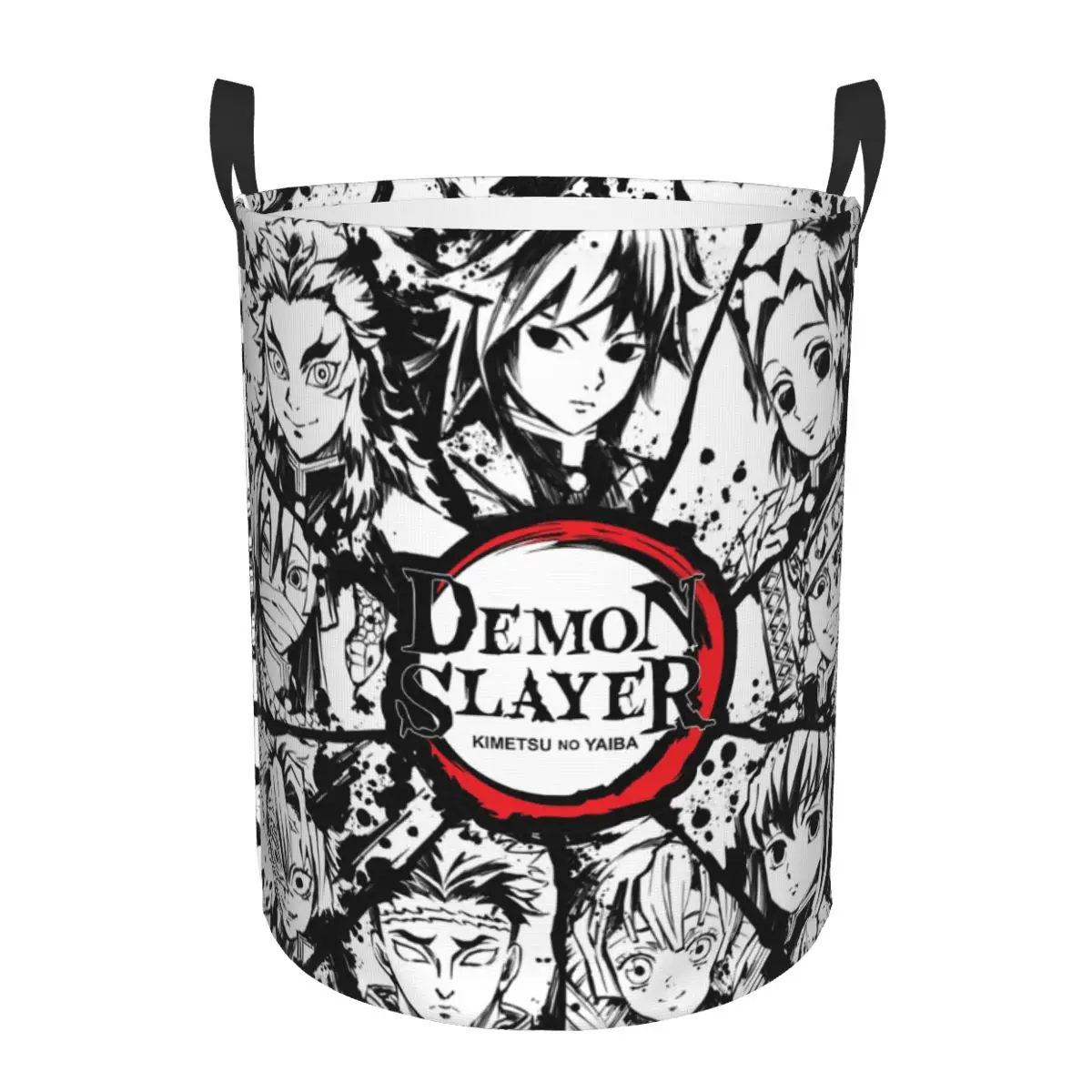 

Demon Slayer Kimetsu No Yaiba Laundry Hamper Large Clothes Storage Basket Anime Manga Book Socks Bin Organizer for Bathroom