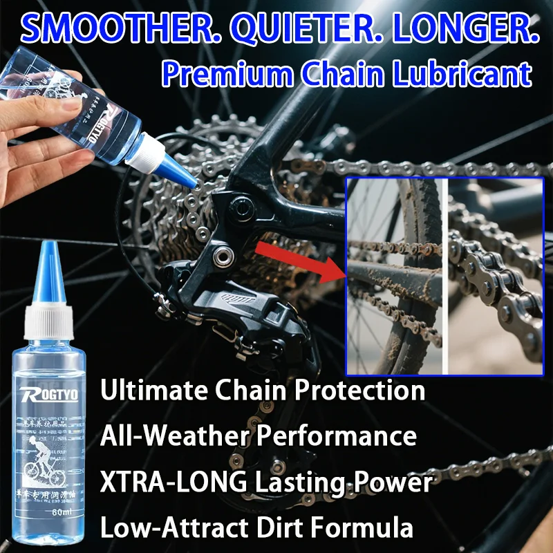 

Смазка для сухой цепи велосипеда — 1200 км Clean Drivetrain, антикоррозийная и бесшумная — восковая формула без беспорядка для MTB/дорожных велосипедов