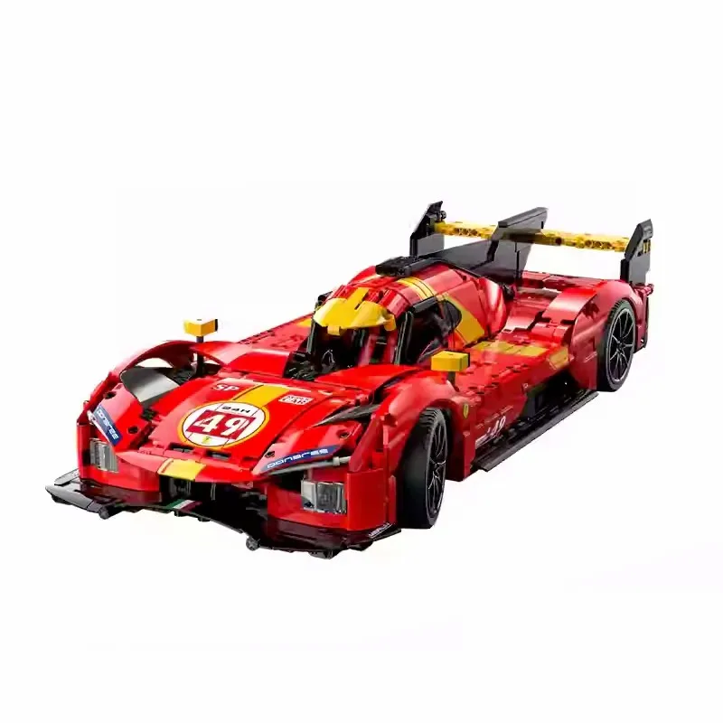 Klemmbausteine Blazing Flame 1:10 Sportrennwagen Bausteine Hypercar Supercar Fahrzeug-Modellbausatz Jungen Spielzeug Erwachsene Kinder Geschenk 1518 Teile