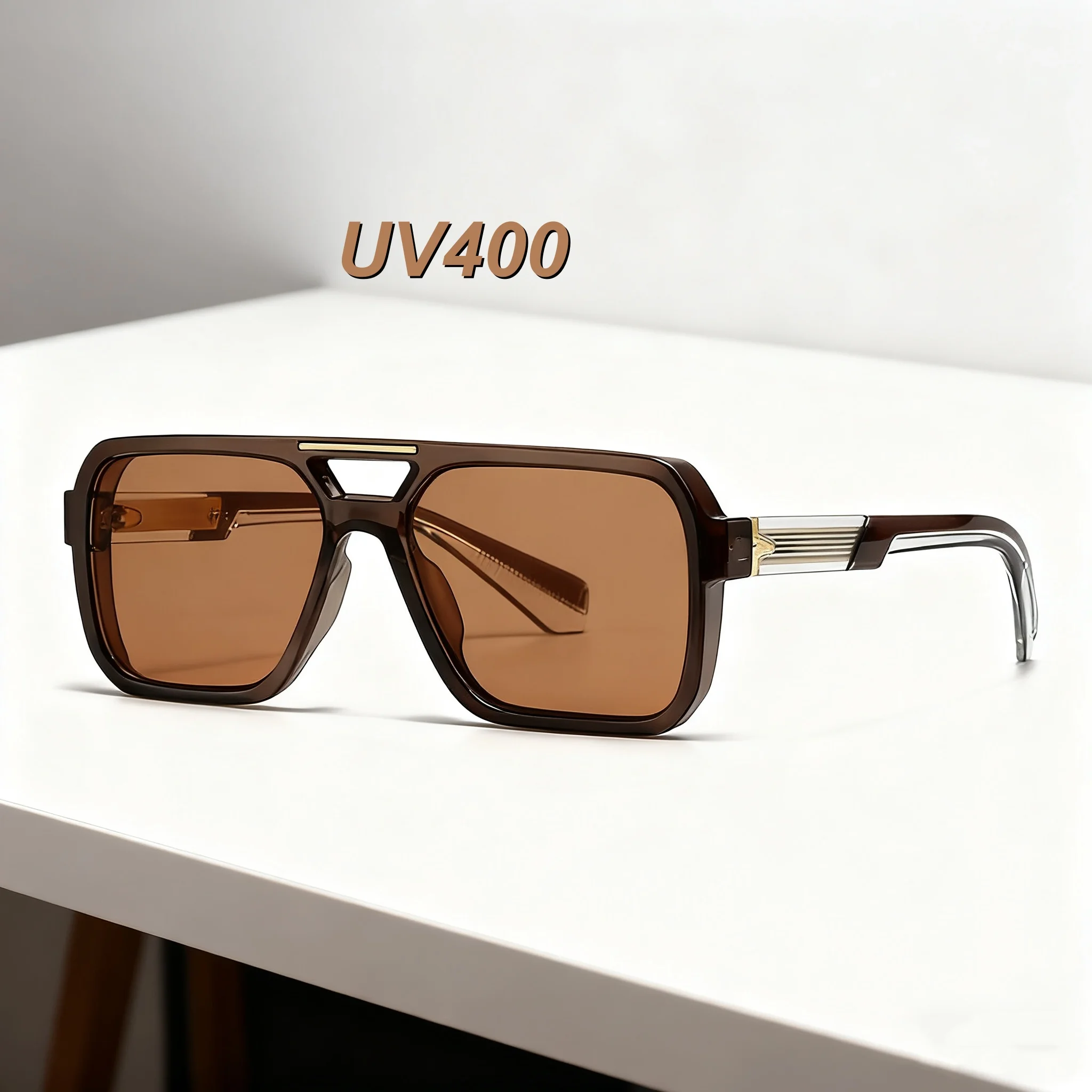 

2025 New Fashionable Personalized Square Frame Women's Sunglasses Retro Neutral High Quality Multi Color UV400 Sunscreen Glasses