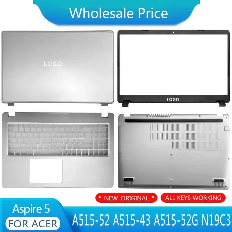 New For Aspire 5 A515-52 A515-43 A515-52G N19C3 Laptop LCD Back Cover Front Bezel Upper Palmrest Bottom Base Case Keyboard