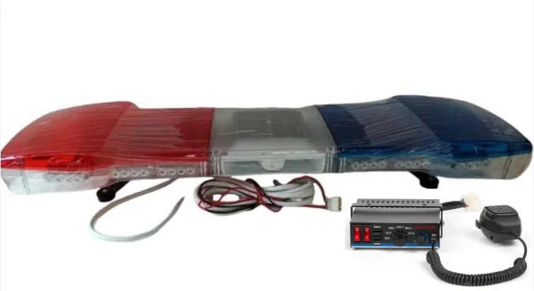 

120cm 56W Led Car Warning light bar traffic Emergency light+100W 7 Tones Police siren Amplifier with microphone,waterproof
