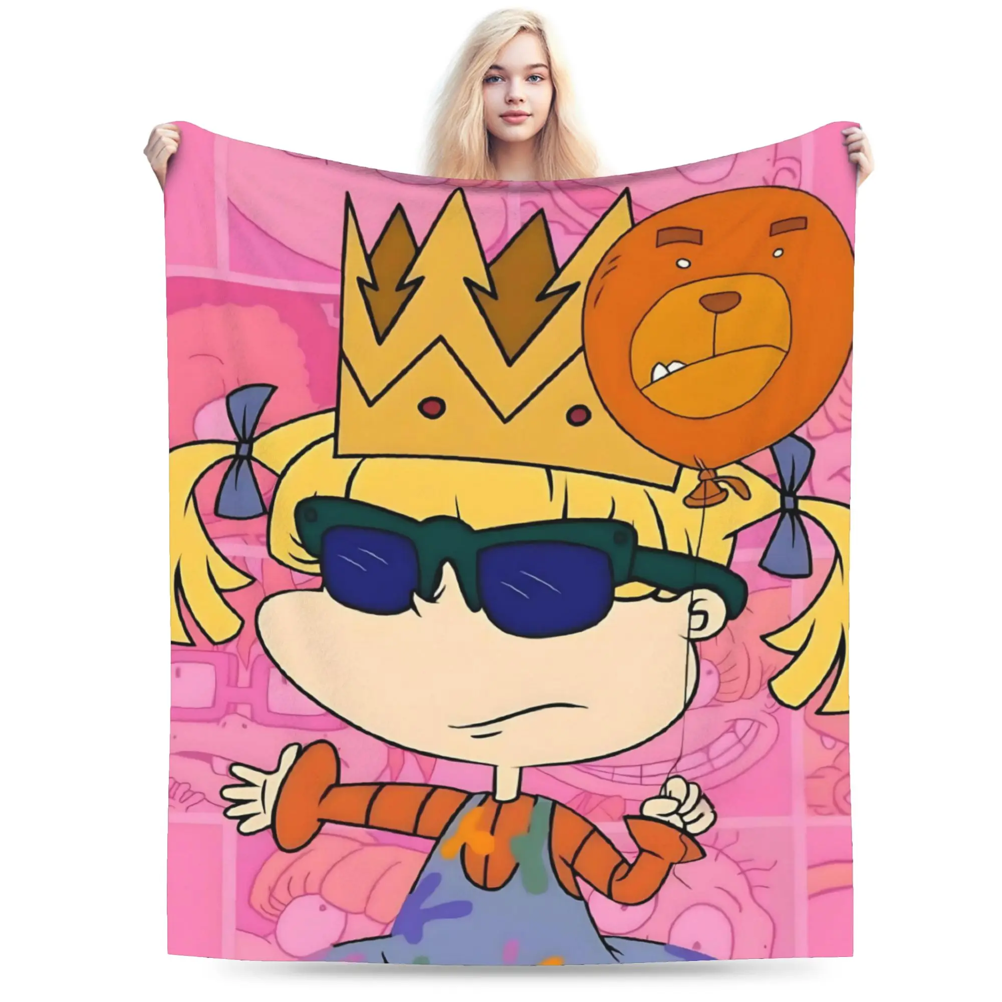 Cartoon R-Rugrats Throw Blanket for Couch  Soft Cozy Plush Blanket 50x60 Inches Multiple Sizes Bedspreads for All Seasons