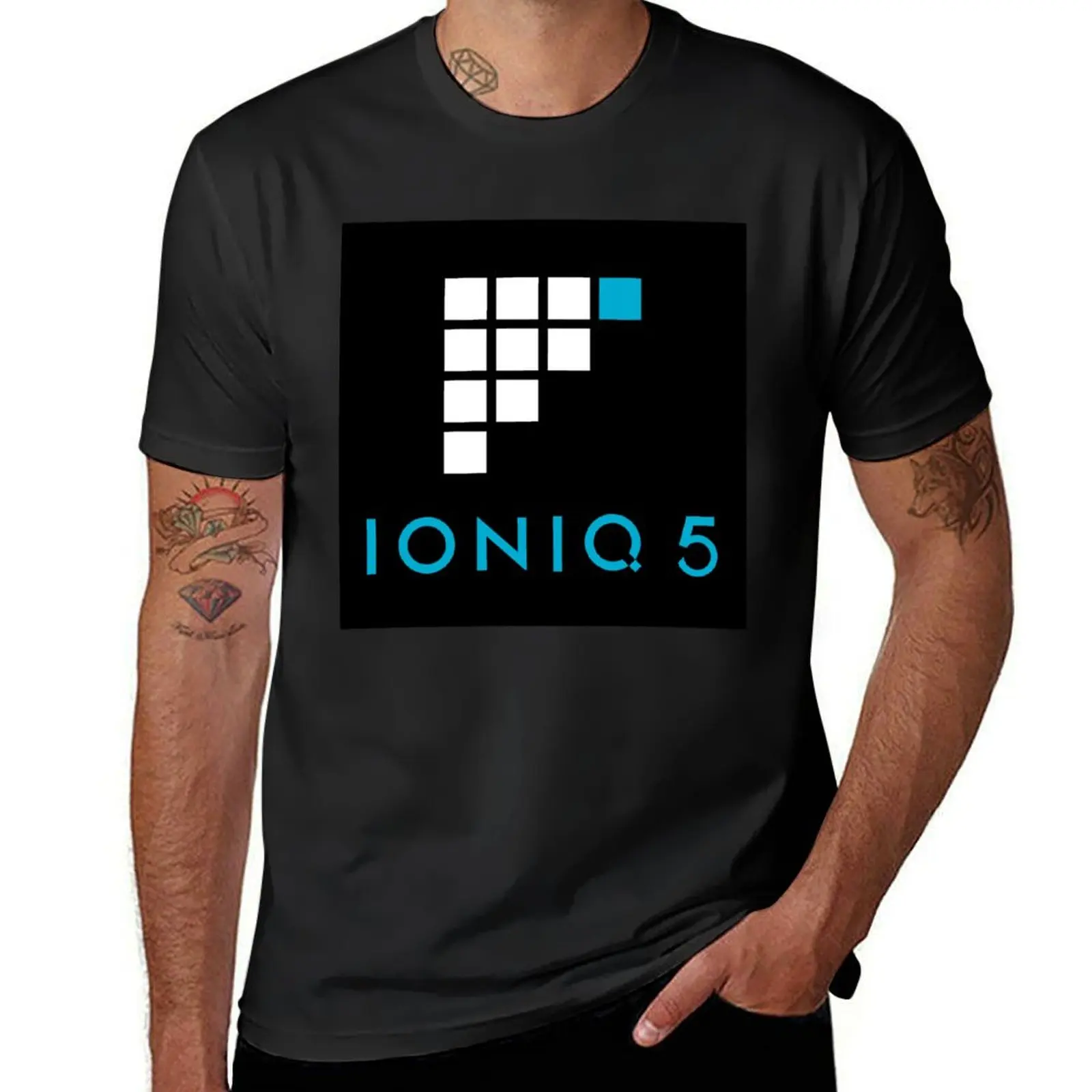 Ioniq 5 - Fully Charged logo T-Shirt plus sizes boys animal print mens vintage t shirts