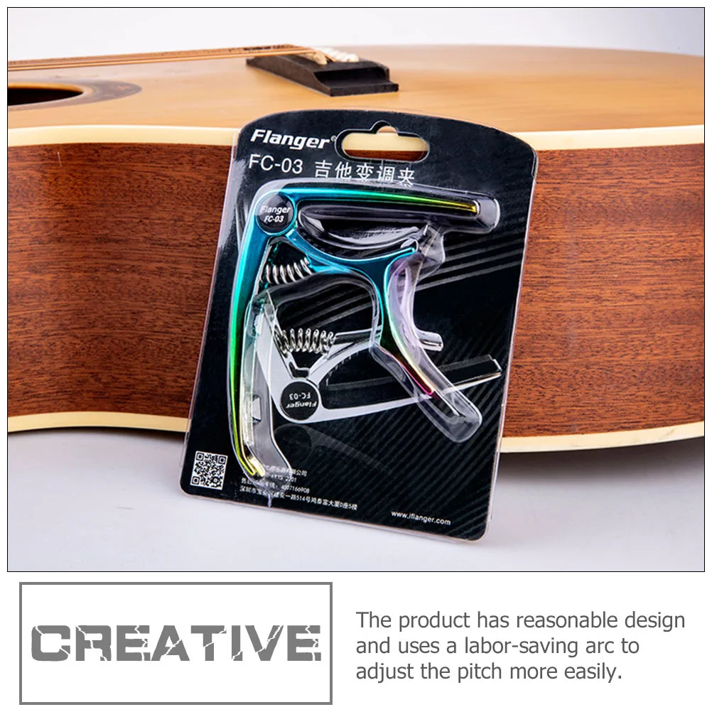 

1Pcs Simple Design Metal Guitar Capo Rainbow Color Quick Release Sandhi Clip for Acoustic Electric Ukulele Professional Tone