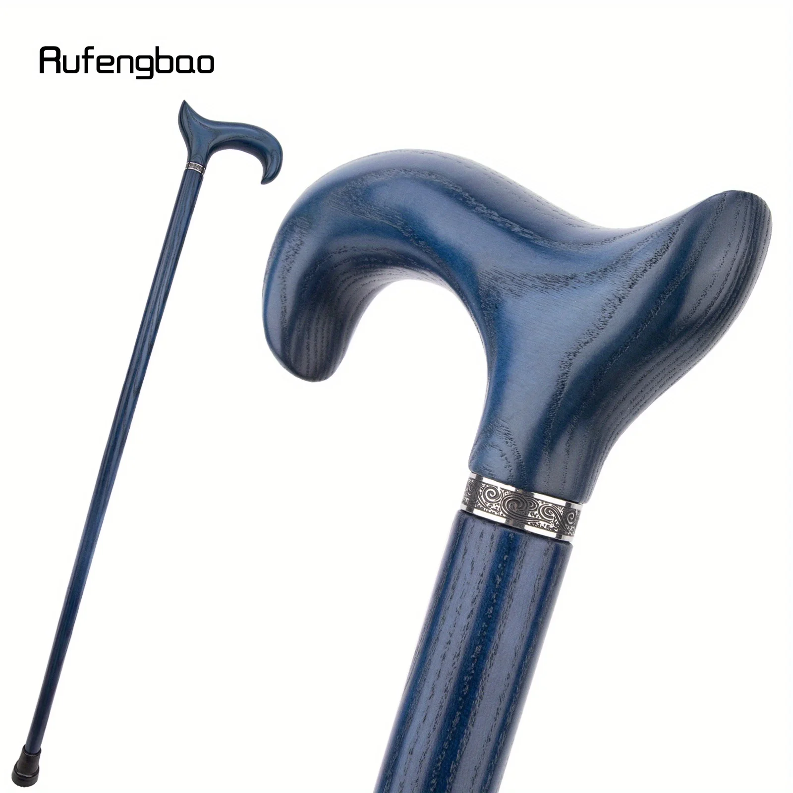 الأزرق خشبية واحدة مشتركة الأزياء عصا الزخرفية Cospaly حزب قصب الصولجان العكاز العصا Crosier أداء المرحلة قصب 95 سنتيمتر