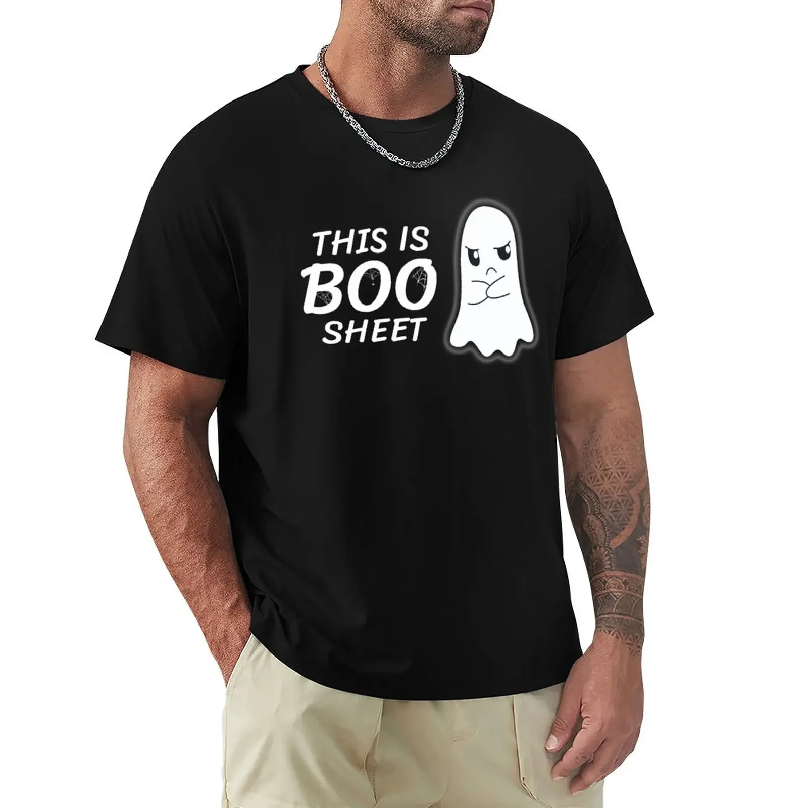 This is boo sheet T-Shirt korean fashion cute tops mens clothing