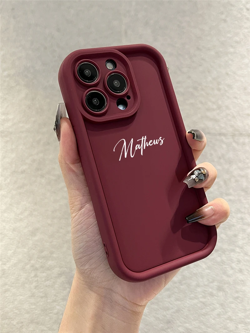 Personalisierte, individuell gestaltbare Handyhülle mit Namen für iPhone 18, 16, 15, 14, 13, 12 Pro Max, luxuriöse Candy-Silikonhülle, stoßfest, DIY-Vollschutz, 11 Pro Max – Detail 10