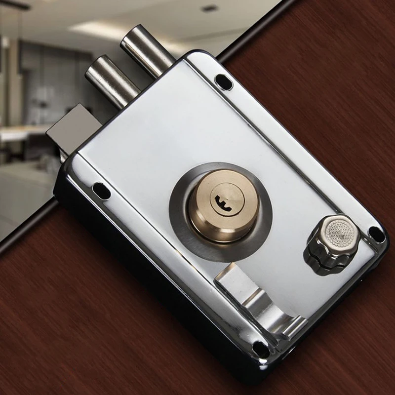 Cerradura de puerta fuerte, cerrojo de seguridad para el hogar, accesorio antirrobo Universal Exterior, acero inoxidable, seguro múltiple suave